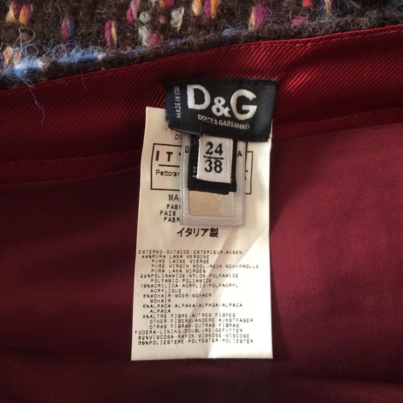Dolce & Gabbana Wool Mohair Alpaca Skirt size 24 - Picture 3 of 16